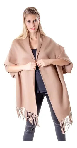 Ruana Poncho  Con Puños Mangas Importada
