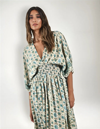 Vestido De Seda Hindú Largo Mod. 42