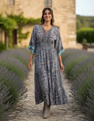 Vestido Largo De Seda Hindú Mod. 4