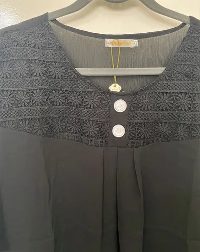Blusa Importada Talle Grande Negro Lisa 6xl