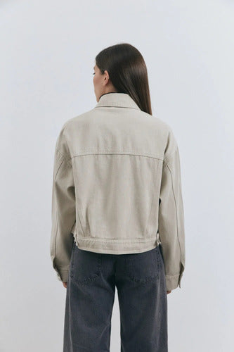 Campera Jean Cargo Denim Corta