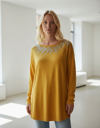 Sweater Tejido Strass Importado Amplio Hasta Xxl