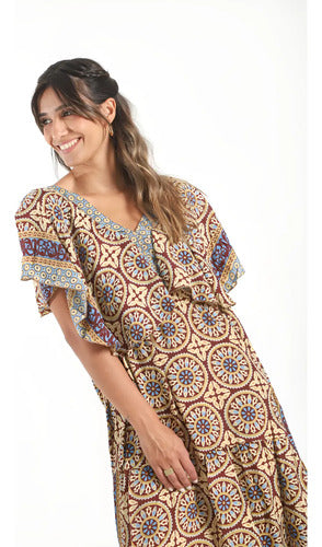 Vestido De Seda Hindú Largo Mod. 11