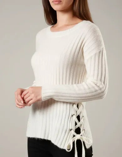 Sweater Basico Importado Blanco Liso Único