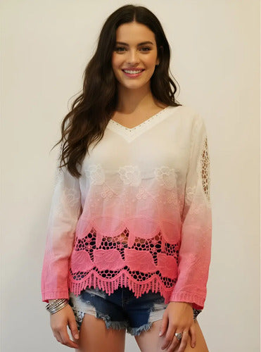 Camisa Blusa Importada Estilo Boho Batik