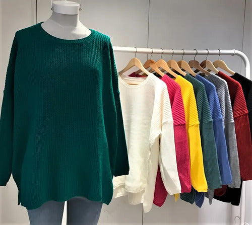 Sweater Pullover Tejido Modelo Grande Xxl Oversize