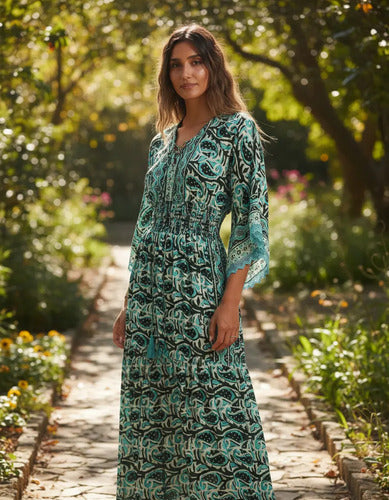 Vestido Largo De Seda Hindú Mod. 4