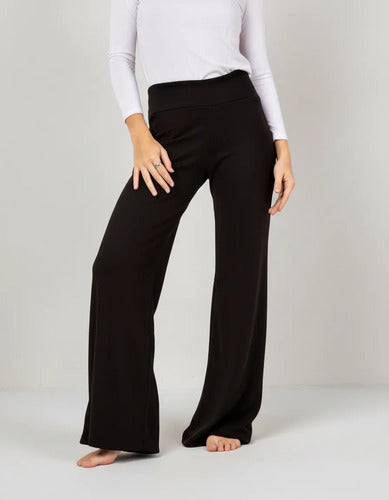 Pantalón Palazzo Básico De Lanilla