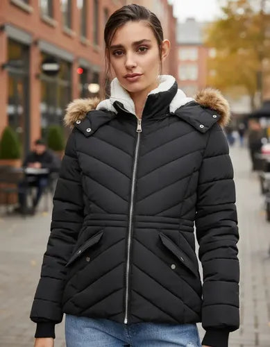 Campera De Abrigo Importada Negro L Liso