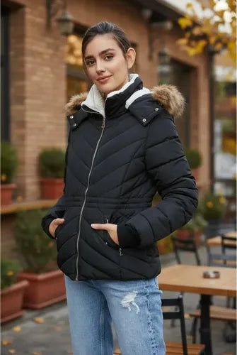 Campera De Abrigo Importada Negro L Liso
