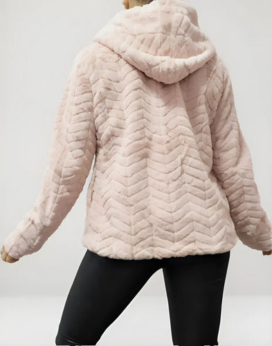 Saco Chaqueta De Piel Sintética Importado Extra Suave Rosa Unico Pelo Corto