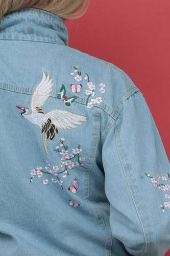 Campera Bordada De Jean Celeste M Bordado