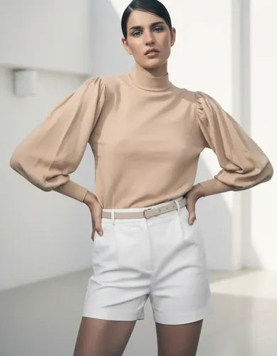 Sweater Tejido Mangas Globo
