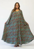 Vestido Largo Seda Hindu Importado Talle Grande Xxl