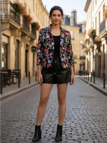 Saco Chaqueta Blazer Floreado Importado