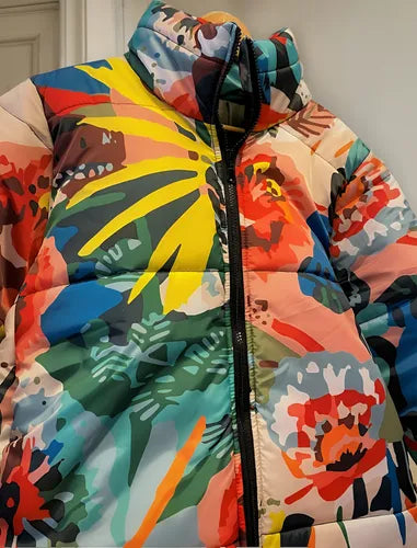 Campera De Abrigo Puffer Estampada Estampada L