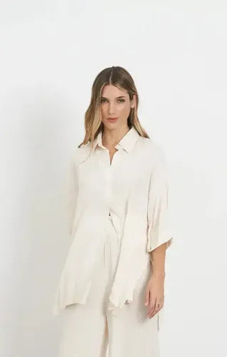 Camisa Manga 3/4 Modelo Grande Oversize