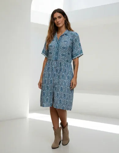 Vestido Midi De Seda Hindú Mod. 89