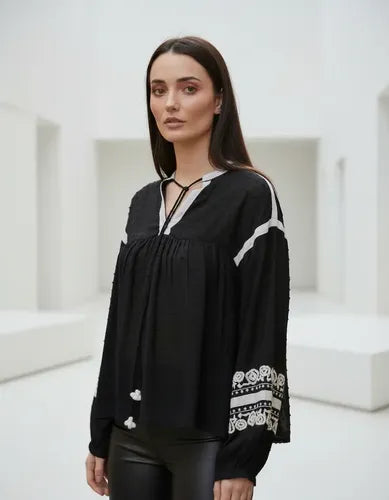 Camisa Blusa  Boho Plumetí Bordada Importada