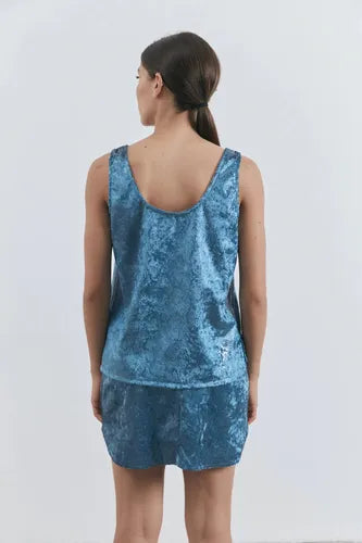Falda Mini Pollera + Blusa  (conjunto) De Reptil Gamuzado