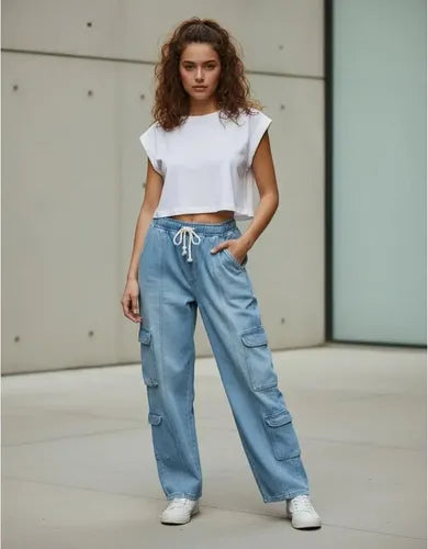 Pantalón Jean Jogger Cargo Denim Nuevo 2da Selección