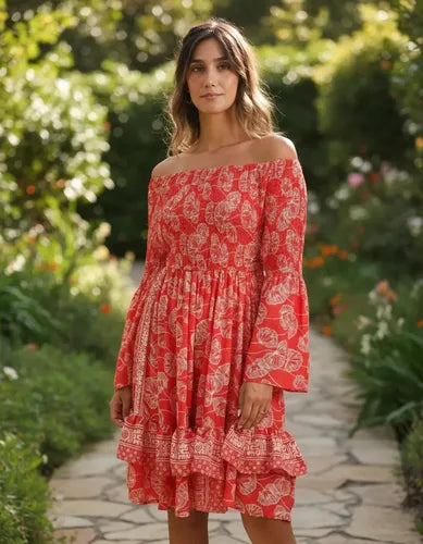 Vestido De Seda Hindú Corto Nido De Abeja Mod. 8