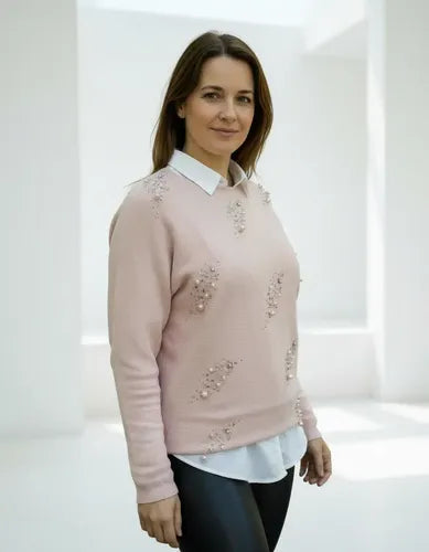 Sweater Tejido Con Strass Importado Cod. 215 Calidad!