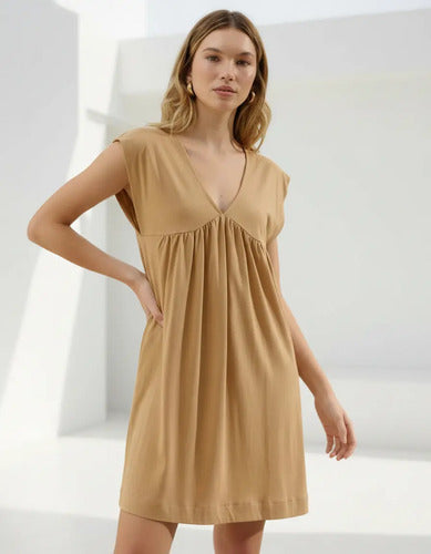 Vestido De Jersey Corto Escote En V