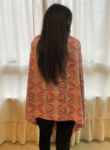 Pashmina Chalina Ruana Lanilla Rombos Importada