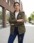 Campera Militar Parka  Forrada Importada  Verde Musgo S Liso