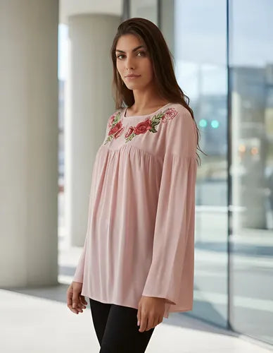 Blusa Camisa Bordada Importada Boho Tipo Vars India Style