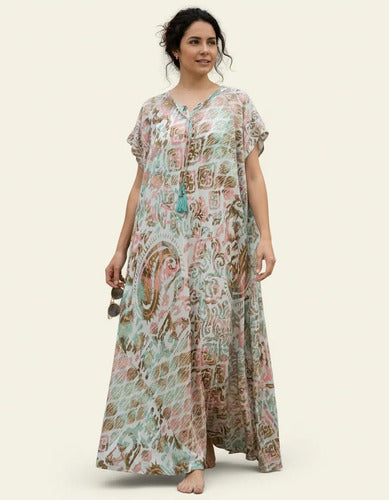 Vestido India Importado Seda Hindú Talle Grande Xxxl Fiesta
