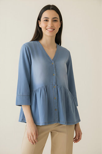 Camisa Blusa De Jean Denim