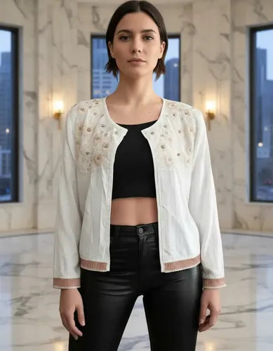 Saco Chaqueta Importada Boho Fiesta Paillettes