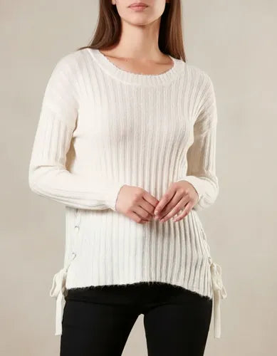 Sweater Basico Importado Blanco Liso Único