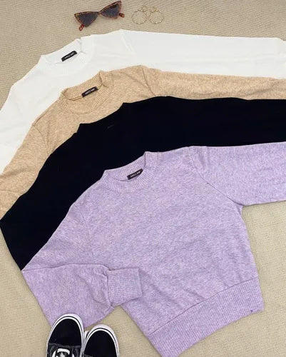 Buzo Básico De Lanilla U Beige