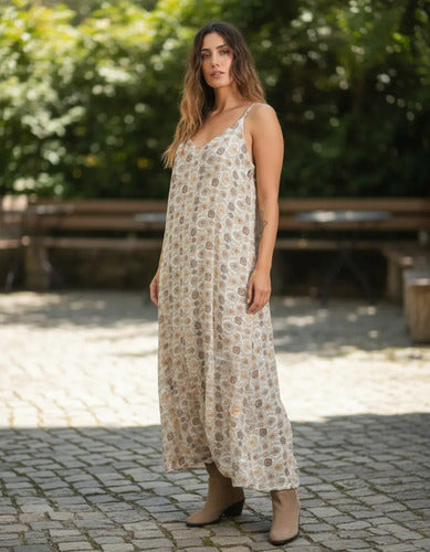 Vestido Sin Mangas De Seda Hindú Amplio