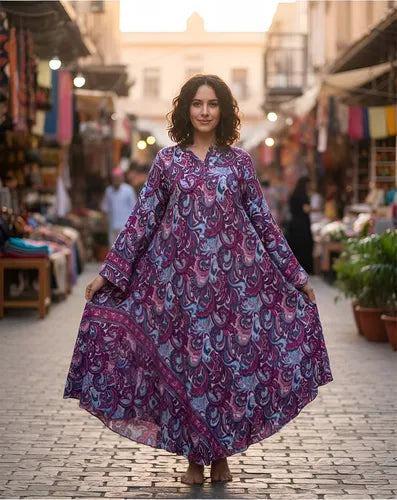 Vestido Mangas Oxford Importado Seda Hindú