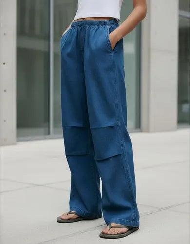 Pantalón De Jean Camisero Parachute Denim Modelo Amplio