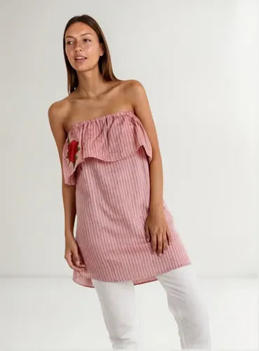 Blusa Bordada Paisana Larga