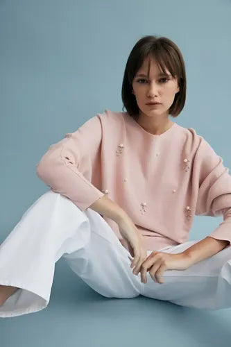 Sweater Tejido Con Perlas Importado Cod. 279