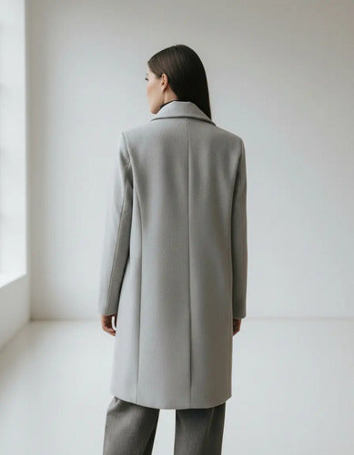 Tapado De Paño Gris Oscuro 42 Lisa