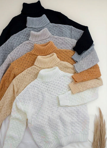 Sweater Tejido Polera Amplio Oversize