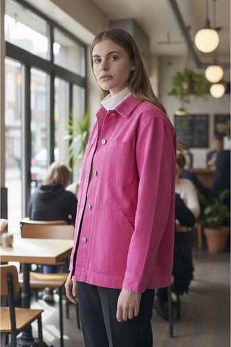 Saco Jean Campera Denim Talle Amplio Oversize
