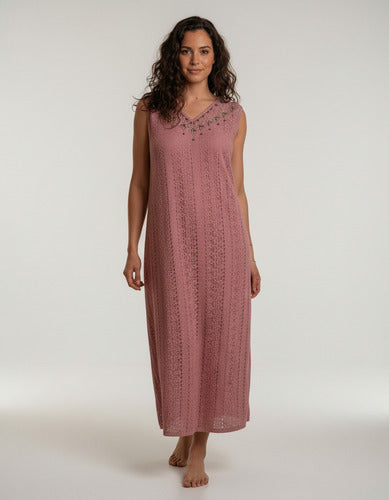 Vestido Sin Mangas Largo Con Forro Boho
