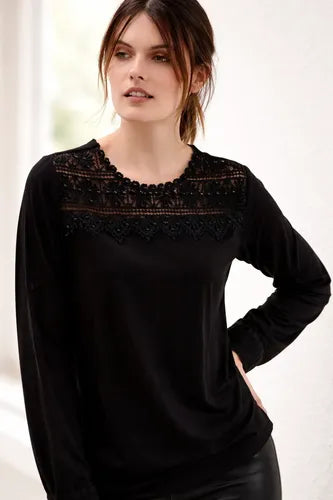 Camisa Blusa Importada Boho Puntilla (271) Negro Xl