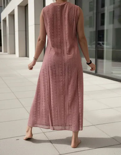 Vestido Sin Mangas Largo Con Forro Boho