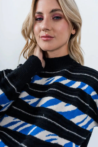 Sweater Tejido Rayado Colores