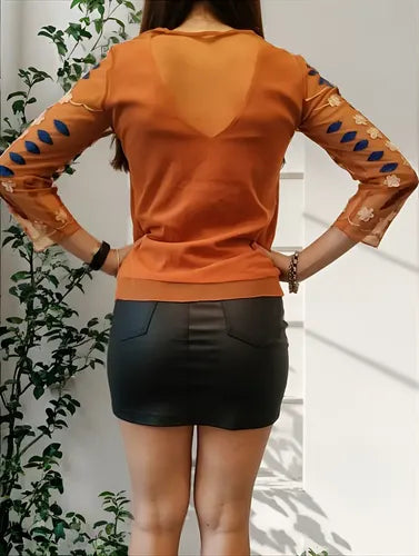 Blusa Camisa  Bordada Importada De India Folk Tipo Vars