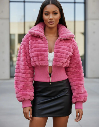 Campera De Piel Sintética Corta